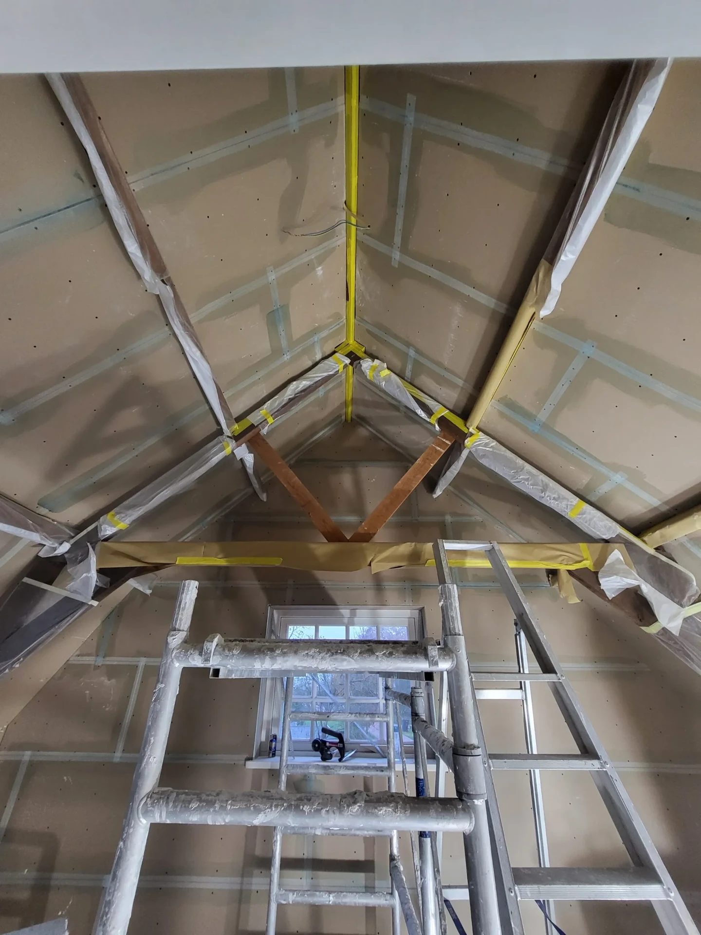 Wand voor het stucwerk